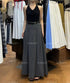 Women High Quality Pleated Long Skirts